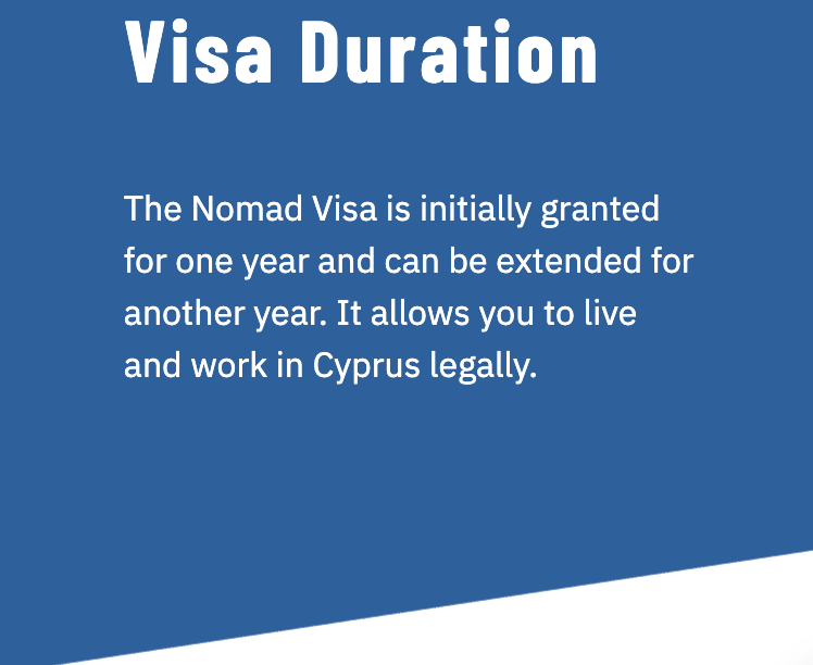 Cyprus remote work visa duration