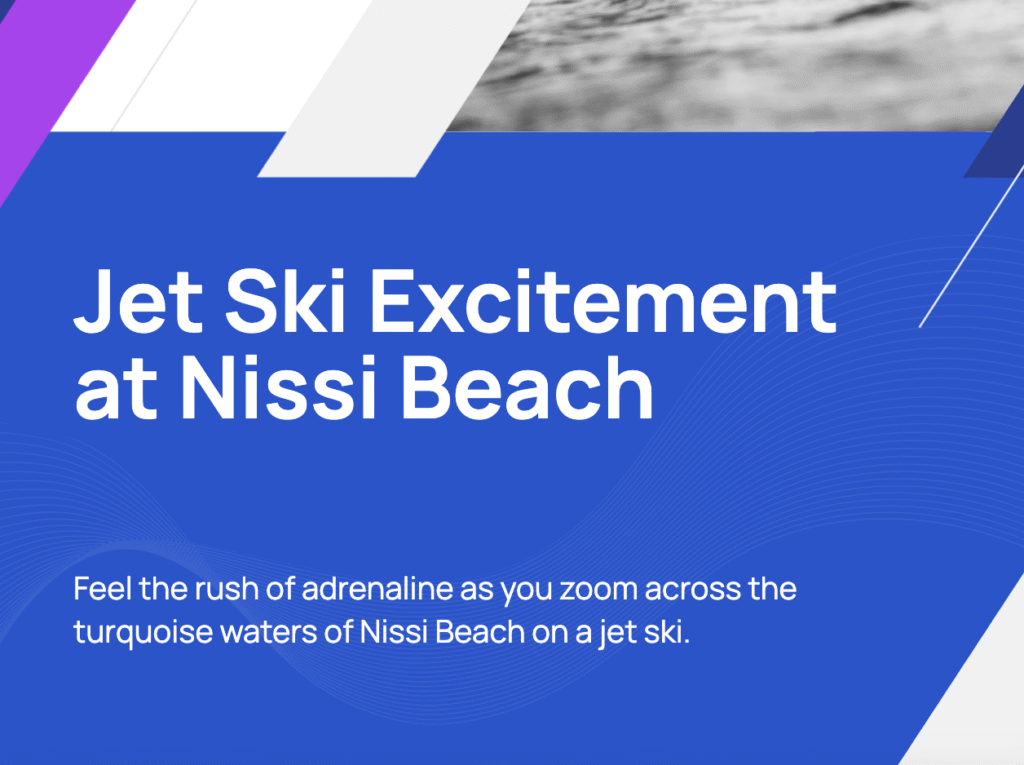 The Excitement of Jet Skiing at Nissi Beach​