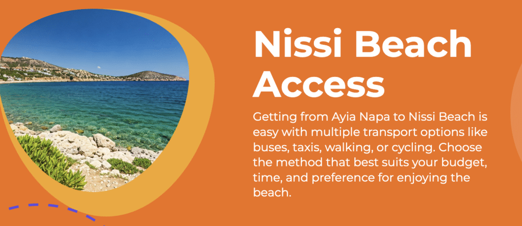 Travel Options from Ayia Napa to Nissi Beach​