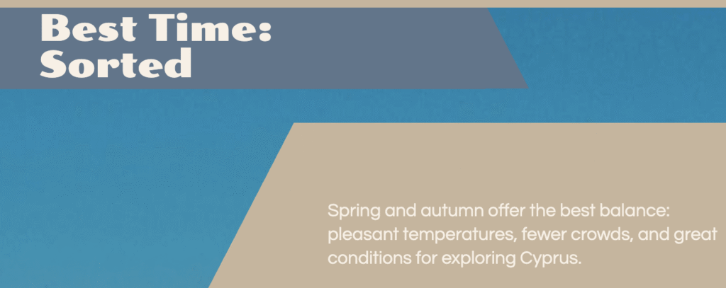 Best Weather Months in Cyprus​